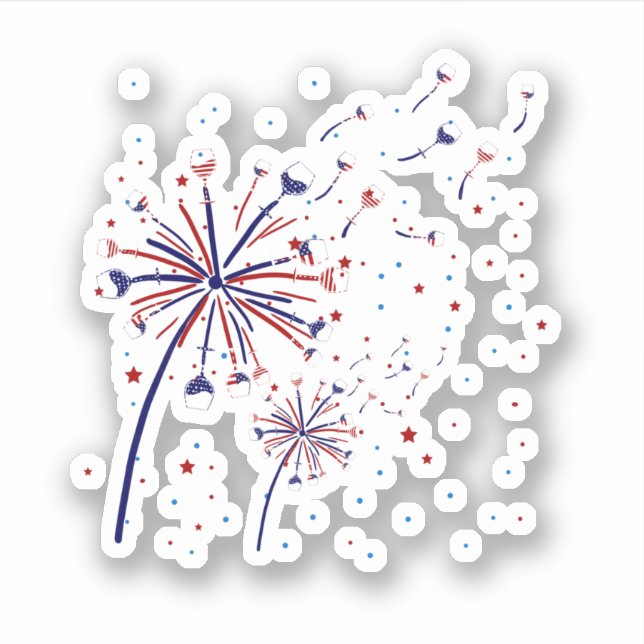 Niedliche Blume Amerika Pa Aufkleber (Vorderseite)