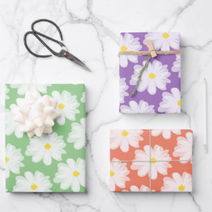 Niedliche Blume Blütenmuster Geschenkpapier Set