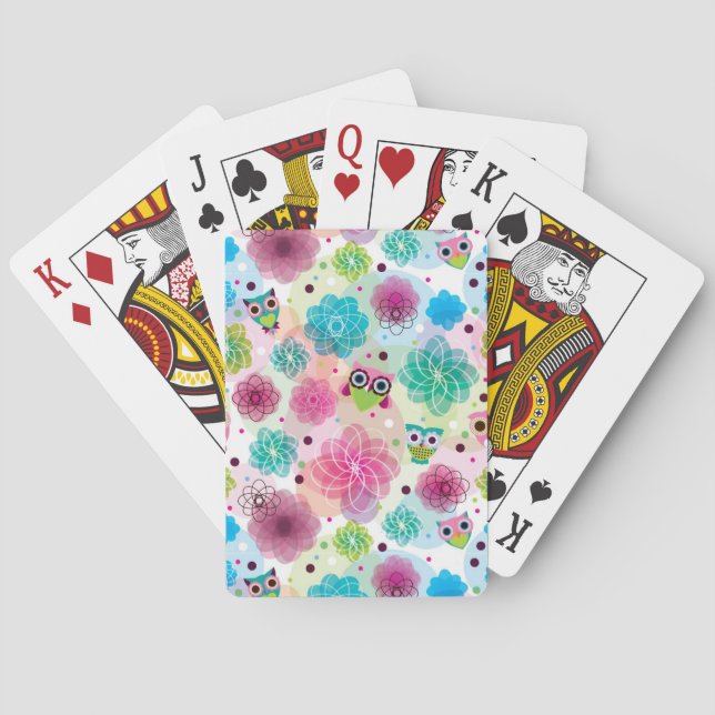 Niedliche Blume Eukalyptmuster Spielkarten (Rückseite)