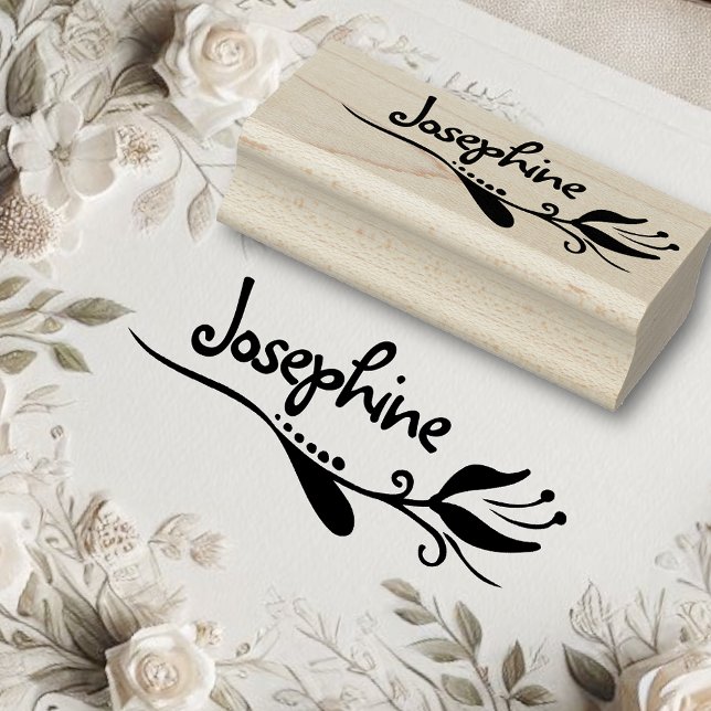 Niedliche Blume Floral Zeichnend Personalisierter  Gummistempel (Von Creator hochgeladen)