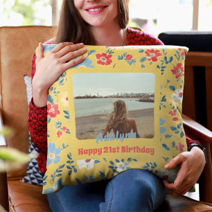 Niedliche Blume Foto Geschenke für 21-jährige Weib Kissen