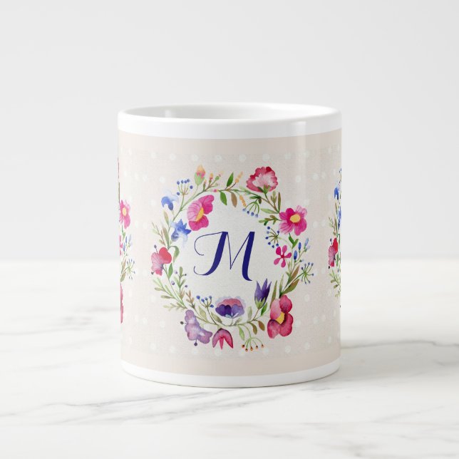 Niedliche Blume für Farbstoffe Jumbo-Tasse (Vorderseite)