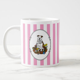 Niedliche Blume Gardener Pit Bull (lt brindle whit Jumbo-Tasse