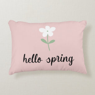 Niedliche Blume Hallo Frühling Dekokissen