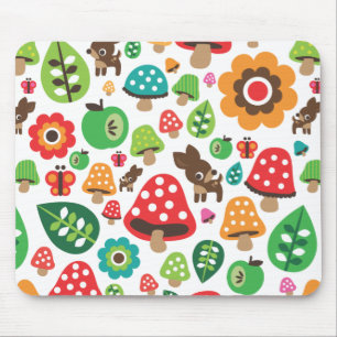 Niedliche Blume Hirschmuskelmuster Mousepad