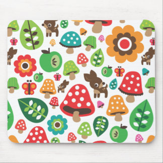 Niedliche Blume Hirschmuskelmuster Mousepad