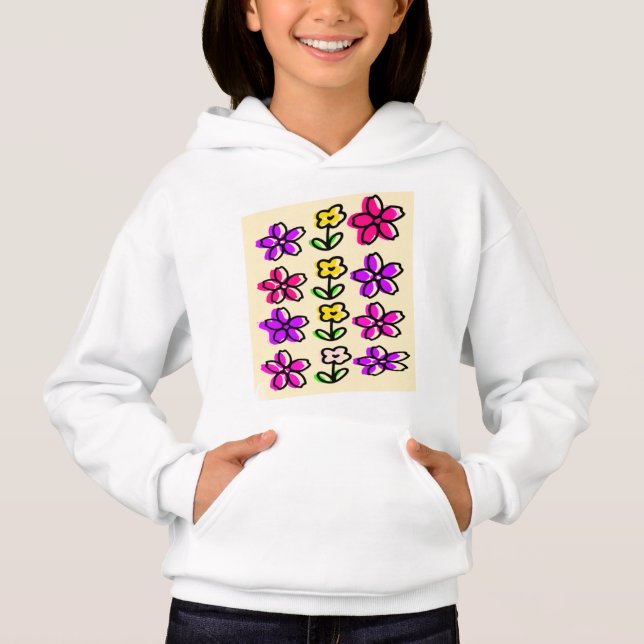 Niedliche Blume Hoodie (Vorderseite)
