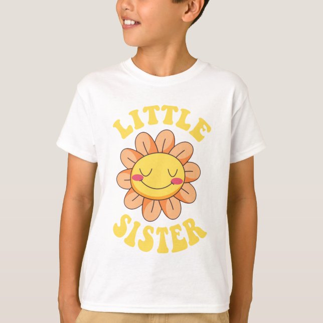 Niedliche Blume Kleine Schwester T-Shirt (Vorderseite)