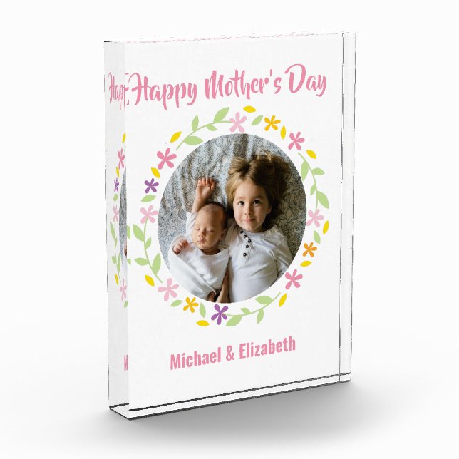 Niedliche Blume lassen Muttertag glücklich erschei Fotoblock (Links)