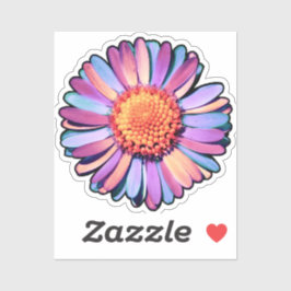 Niedliche Blume Lila Pink Blue Boho Daisy Bisexual Aufkleber