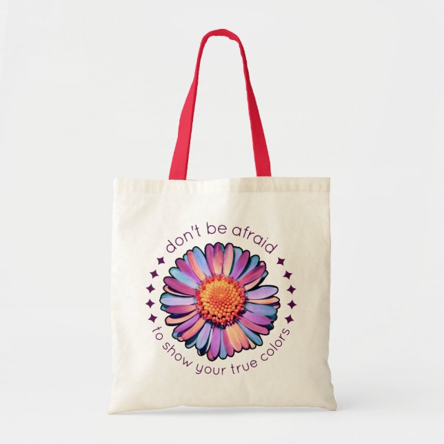 Niedliche Blume Lila Pink Blue Daisy Womens Bisexu Tragetasche (Vorne)