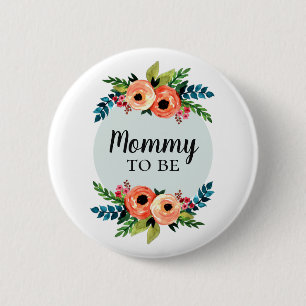 Niedliche Blume Mädchen Blumenmädchen als Babydu Button