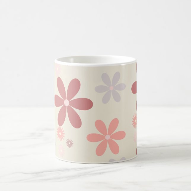 niedliche Blume Mädchen Glitzer Kaffeetasse (Mittel)