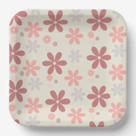 niedliche Blume Mädchen Glitzer Pappteller