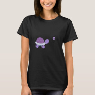 Niedliche Blume mit Schildkröte für Mädchen T-Shirt