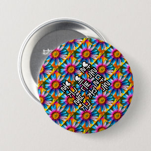 Niedliche Blume Muster Button