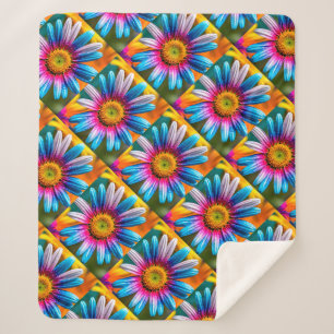 Niedliche Blume Muster Sherpadecke