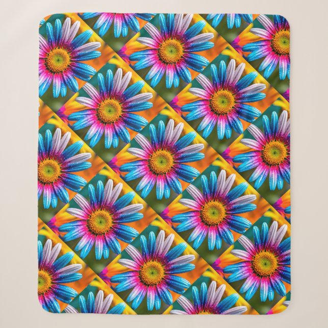 Niedliche Blume Muster Sherpadecke (Vorderseite)