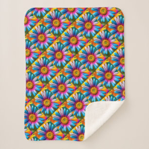 Niedliche Blume Muster Sherpadecke