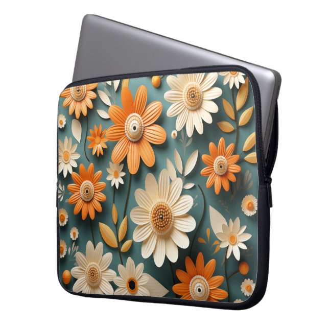 Niedliche Blume Notebook-Hülle Laptopschutzhülle (Vorderseite Links)