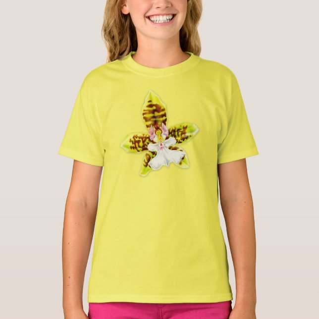 Niedliche Blume Orchideen Kinder T - Shirt (Vorderseite)