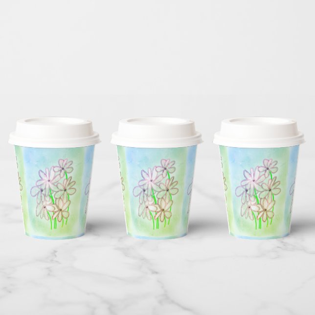 Niedliche Blume Pappbecher (Multi)