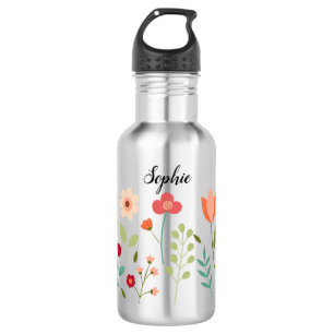 Niedliche Blume Personalisiert Edelstahlflasche