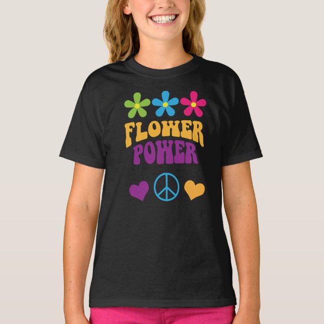 Niedliche Blume Power 60er T-Shirt (Vorderseite)