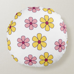Niedliche Blume Rundes Kissen