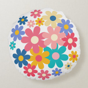 Niedliche Blume Rundes Kissen