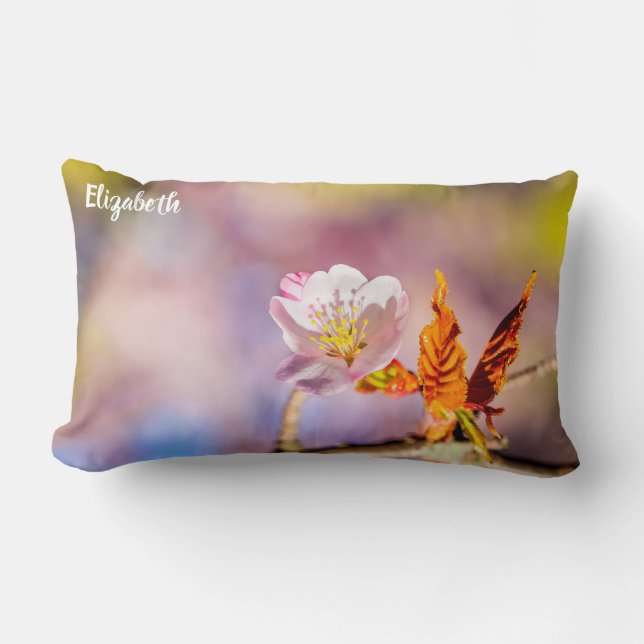 Niedliche Blume Sakura Lendenkissen (Vorderseite)
