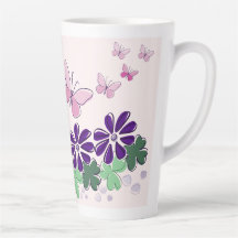 Niedliche Blume Schmetterlinge Doodle Name