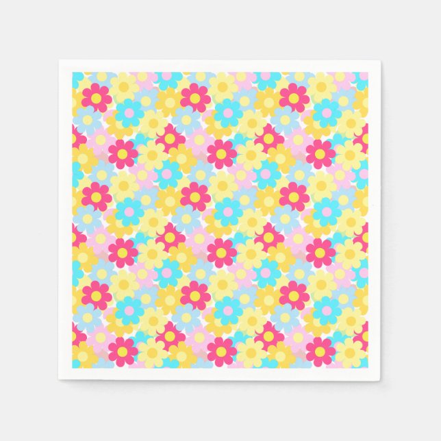 Niedliche Blume Serviette (Vorderseite)