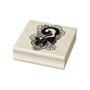 Niedliche Blume Skunk Gummistempel
