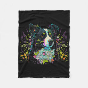 Niedliche Blume Sommerbrasse Collie Fleecedecke