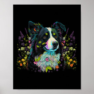 Niedliche Blume Sommerbrasse Collie Poster
