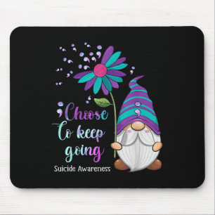 Niedliche Blume Suizidprävention Bewusstsein Mond Mousepad