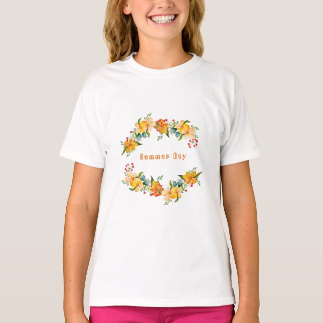 Niedliche Blume T-Shirt (Vorderseite)