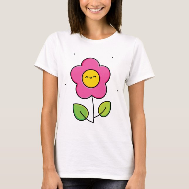 Niedliche Blume T-Shirt (Vorderseite)