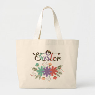 Niedliche Blume und Fern mit sonniger Aussicht Jumbo Stoffbeutel