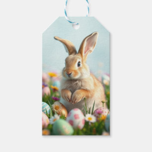 Niedliche Blume und Party von und nach Ostern Geschenkanhänger
