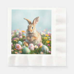 Niedliche Blume und Party zu Ostern Serviette