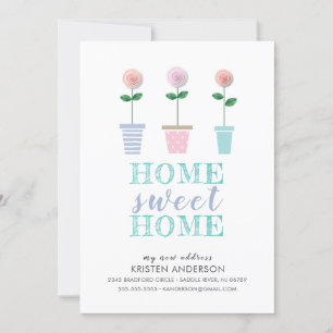 Niedliche Blume zeigt neue Ankündigung zur Adresse