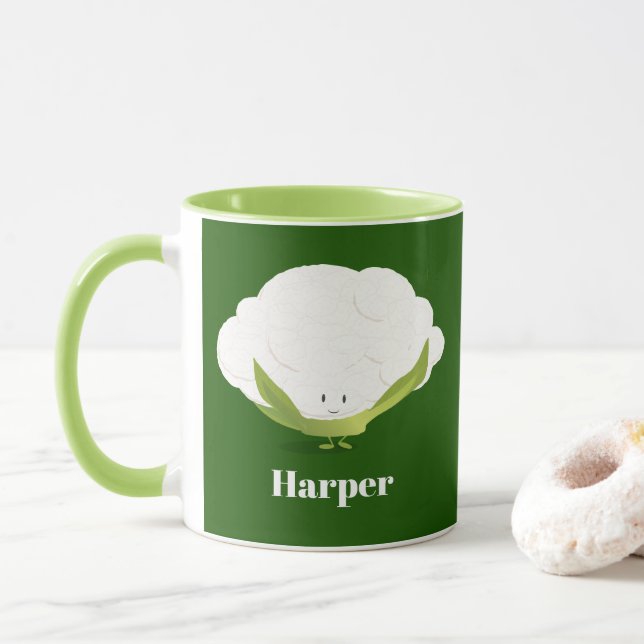 Niedliche Blumenbezeichnung Tasse (Mit Donut)