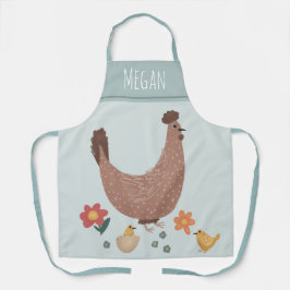 Niedliche Blumenfarm Chicken Kitchen Schürze