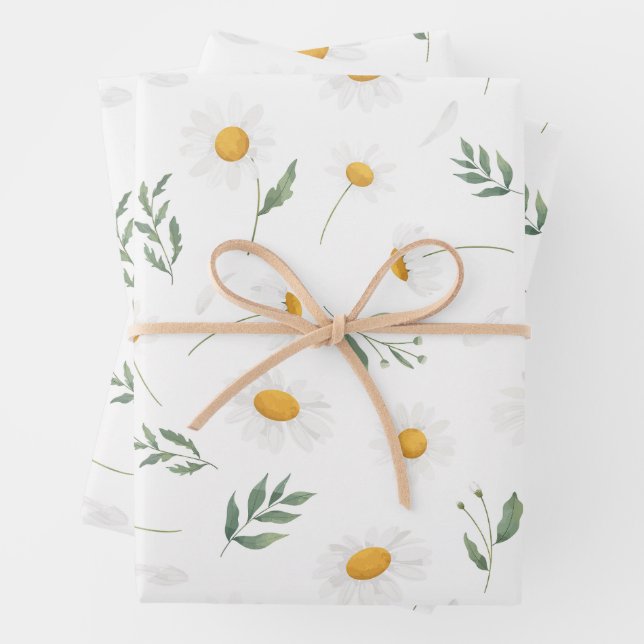 Niedliche Blumengärten, modern Geschenkpapier Set (Beispiel)