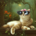 Niedliche Blumenkatze mit Sonnenbrille T - Shirt<br><div class="desc">Die Niedliche Blütenkatze mit Sonnenbrille T - Shirt zeigt eine niedliche Katze mit einer Sonnenbrille, die sich auf einer Brille auf einer Brille posiert und darüber liegt. Das ist ein künstlerisches und lustiges skurriles Stilisbild einer Katze mit Sonnenbrille.</div>