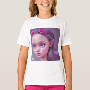 Niedliche Blumenmaus Prinzessin Kinder T - Shirt