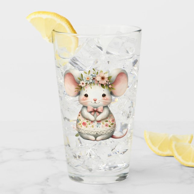 Niedliche Blumenmousse Blume Krone Glas (Vorderseite Ice)