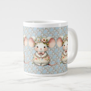 Niedliche Blumenmousse Blume Krone Jumbo-Tasse
